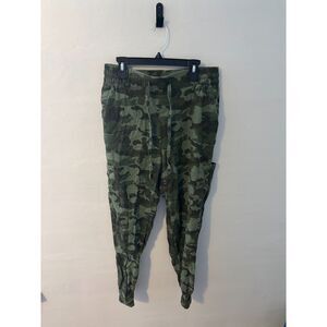 Old Navy Men’s Camo Jogger Pants Size Small Green Drawstring Elastic Waist